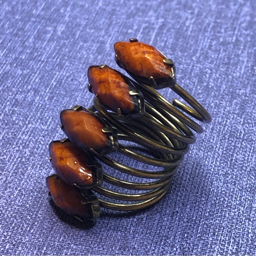 Spiral Layered Cocktail Ring
